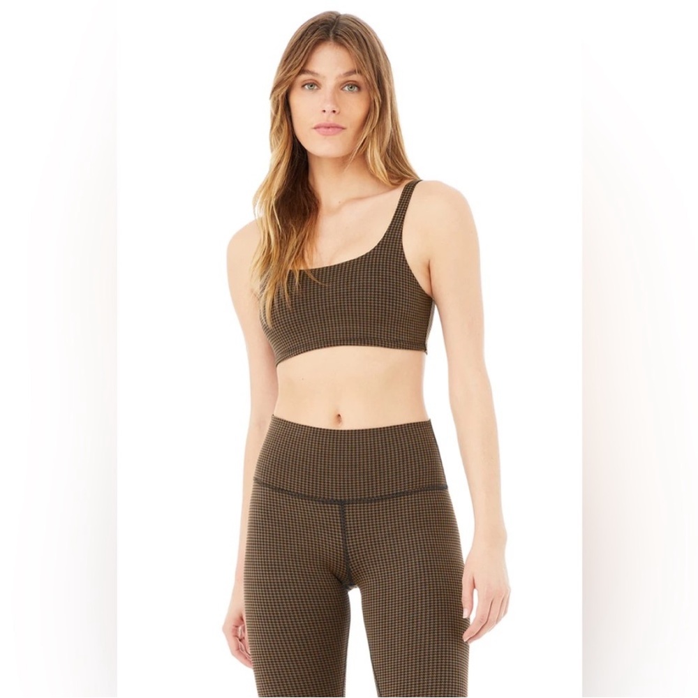 SET - Alo micro houndstooth bra and leggings